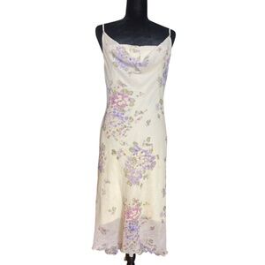 Vintage City Triangle 90's Pastel Watercolor Slip Dress Size 11